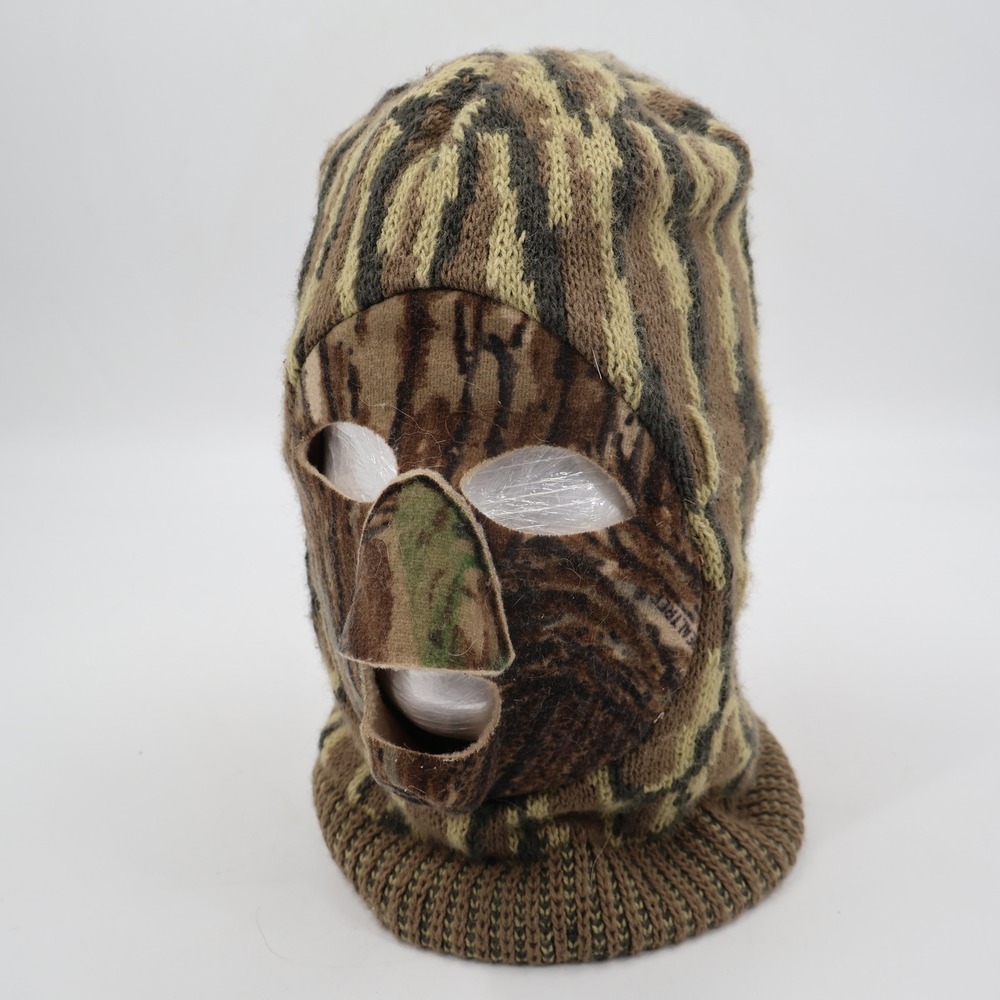 WPL 6134 Camouflage Knit Balaclava Face Mask Mens OSFM Brown Realtree Bark Camo